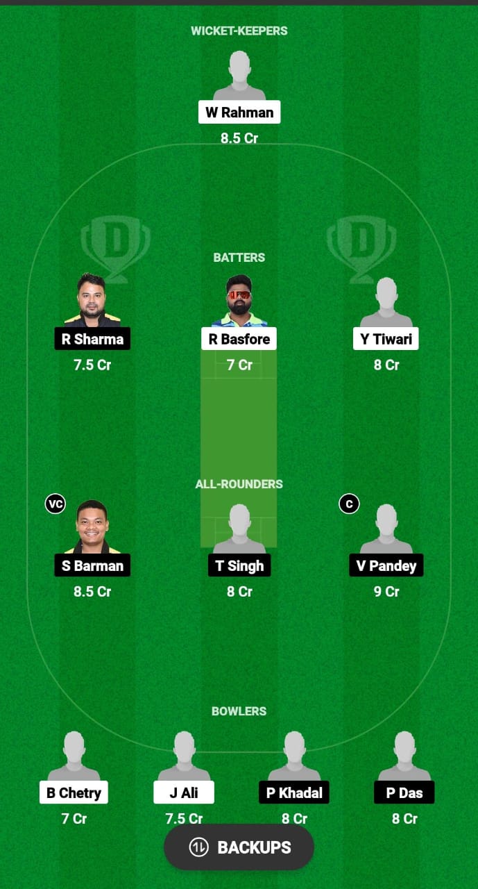 RRC vs CCC Dream11 Prediction Fantasy Cricket Tips Dream11 Team Assam T20 Pride Cup