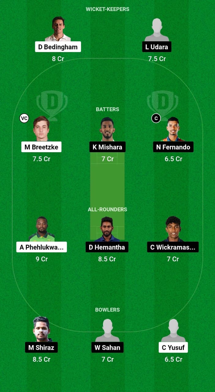 SA-A vs SL-A Dream11 Prediction Fantasy Cricket Tips Dream11 Team Sri Lanka A Tour of South Africa