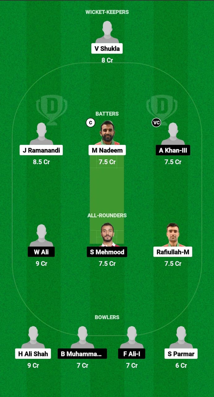 ROS vs RC Dream11 Prediction Fantasy Cricket Tips Dream11 Team Oman D10 League