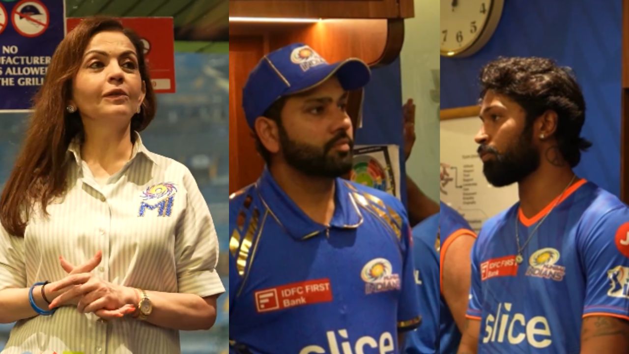 Nita Ambani, Rohit Sharma and Hardik Pandya