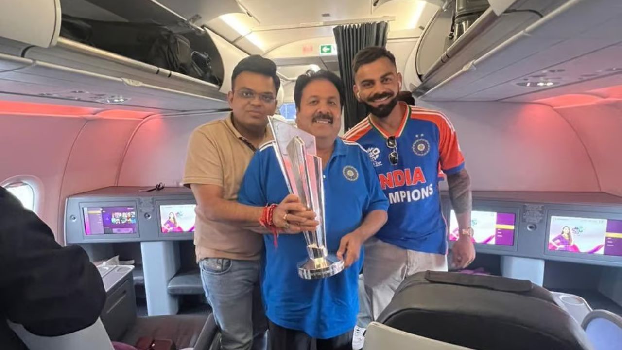 Rajeev Shukla, Jay Shah, Virat Kohli