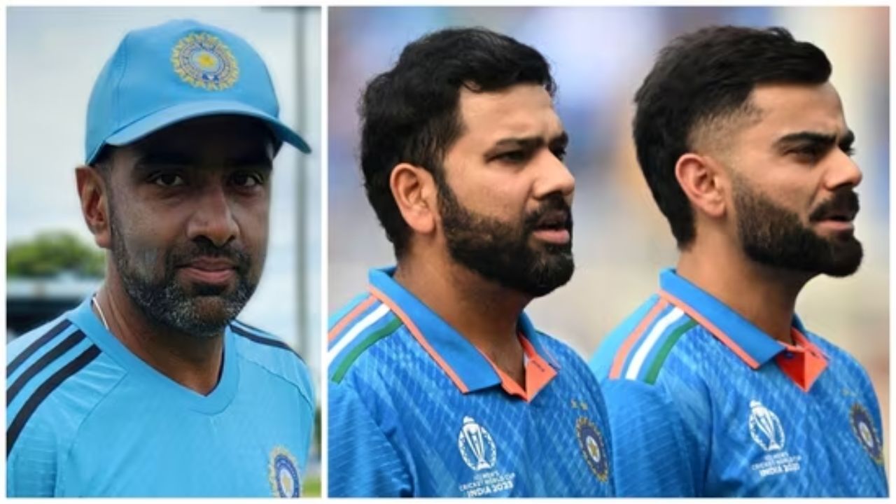 Ravi Ashwin, Rohit Sharma and Virat Kohli