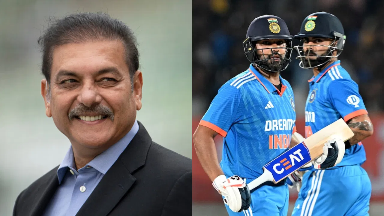 Ravi Shastri, Virat Kohli and Rohit Sharma