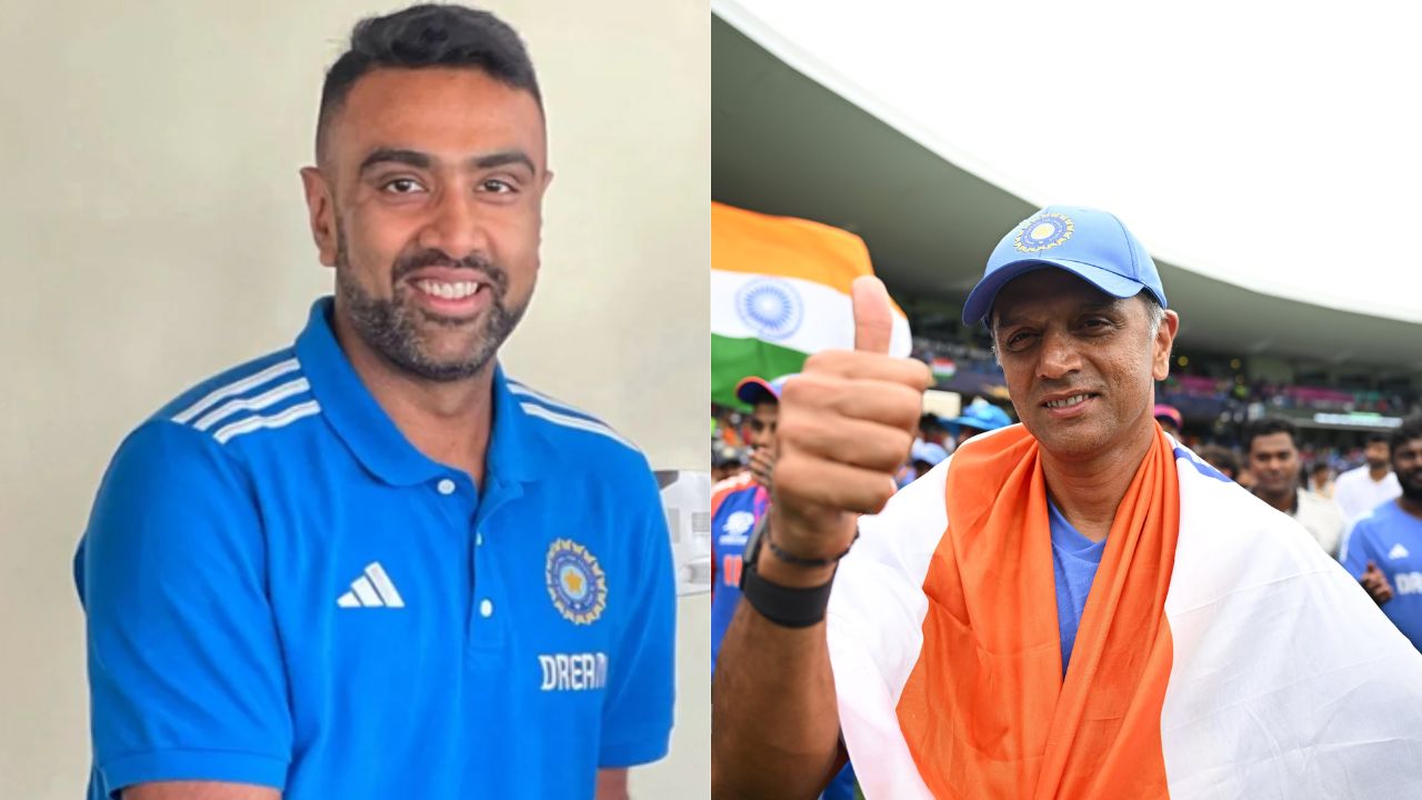 Ravichandran Ashwin and Rahul Dravid