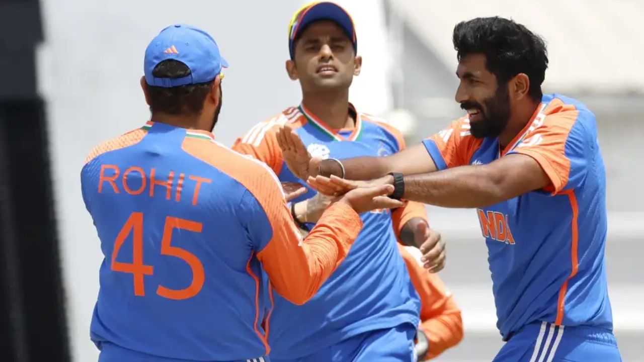 Rohit Sharma, Jasprit Bumrah, and Suryakumar Yadav