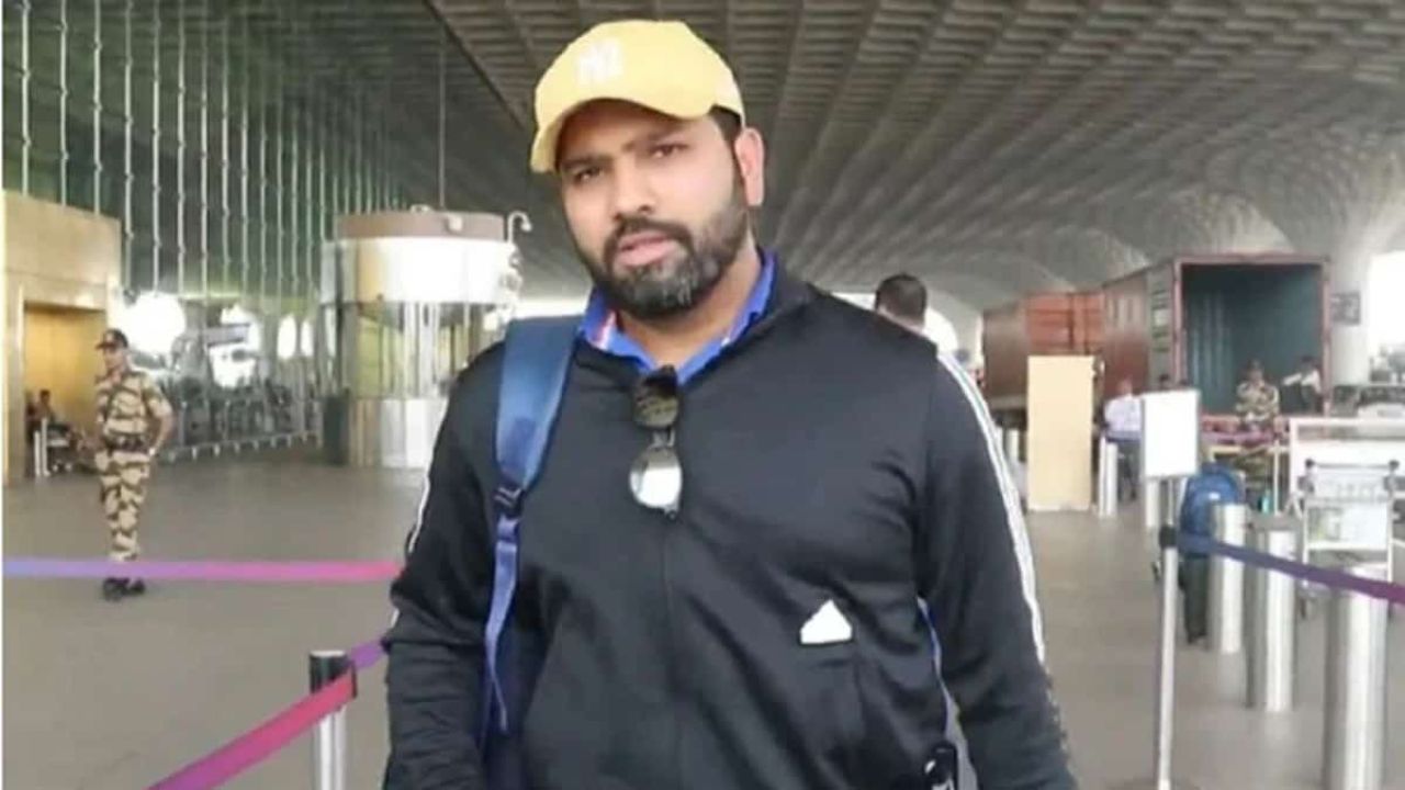 Rohit Sharma at Mumbai Airport