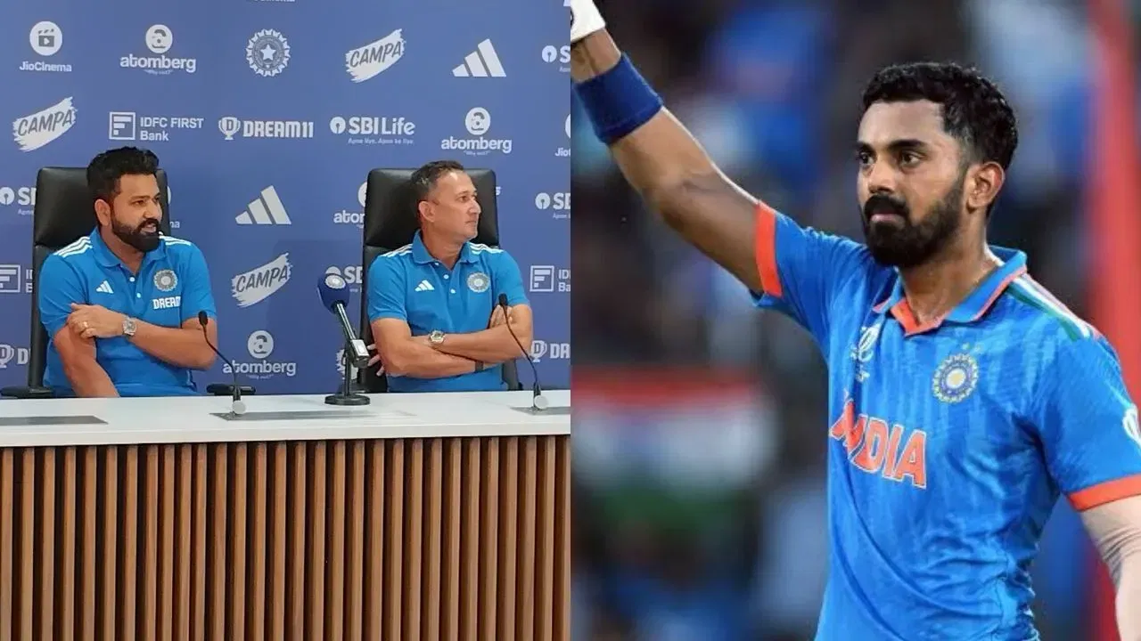 Rohit Sharma, Ajit Agarkar and KL Rahul