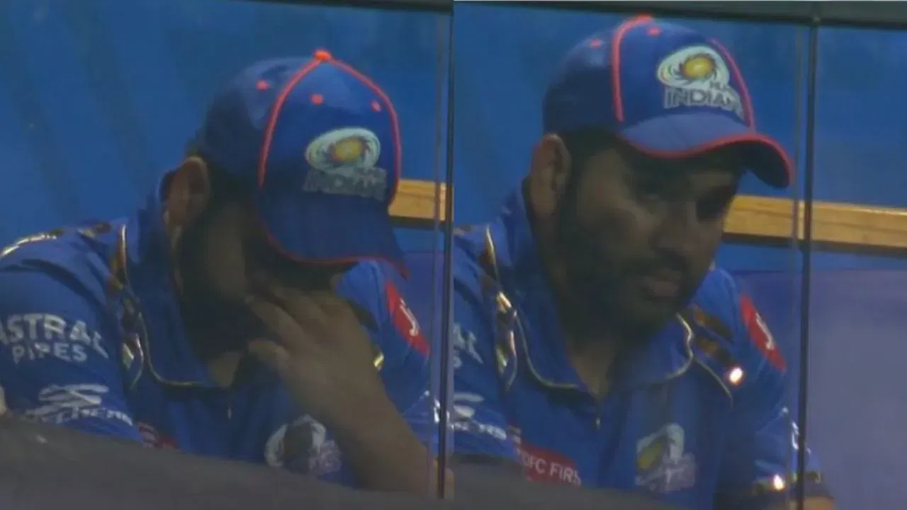 MI vs SRH: Watch - Heartbreaking moment as Rohit Sharma spotted in ...