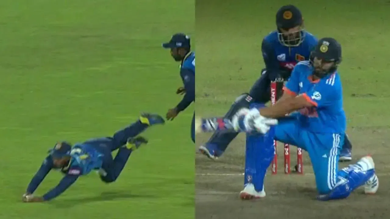 Watch: Pathum Nissanka's stupendous catch ends Rohit Sharma's terrific innings in 2nd IND vs SL ODI