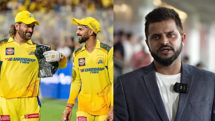 MS Dhoni, Ruturaj Gaikwad and Suresh Raina, CSK