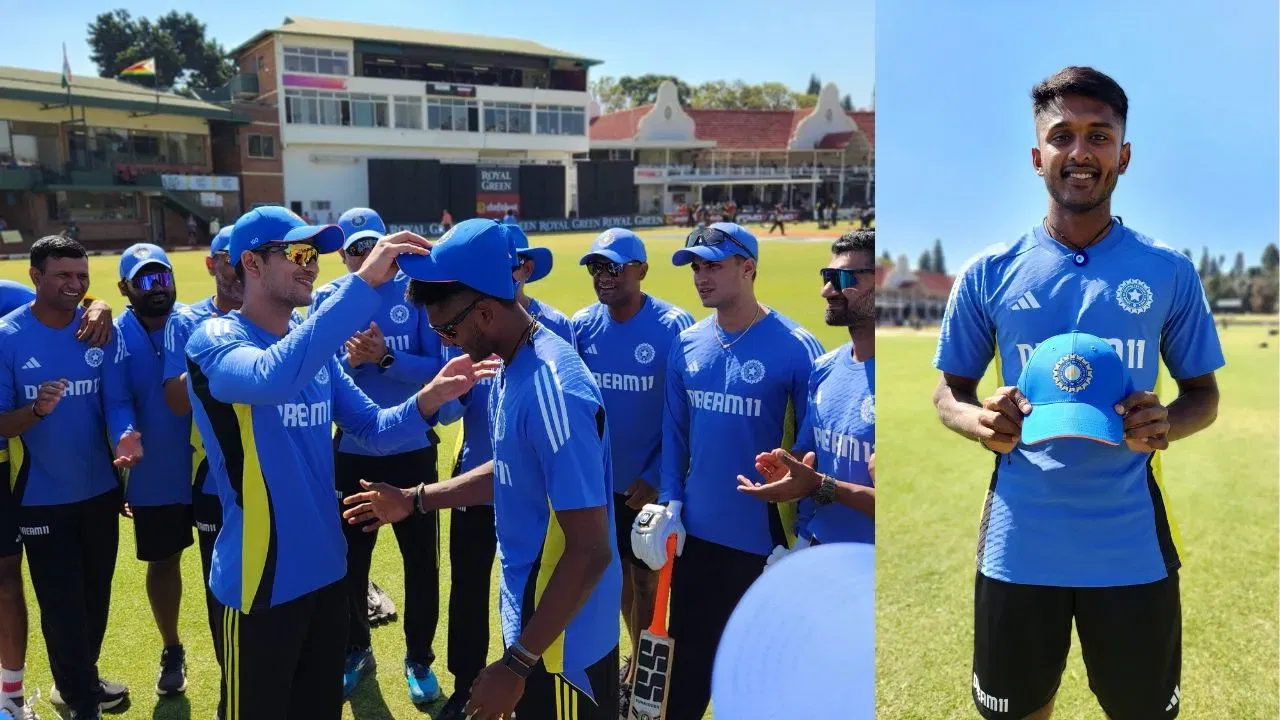 Watch: Sai Sudharsan Receives His T20I Debut Cap From Captain Shubman Gill