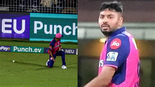 SRH vs RR: Watch - Sandeep Sharma's bizarrely hilarious fielding blunder upsets Avesh Khan