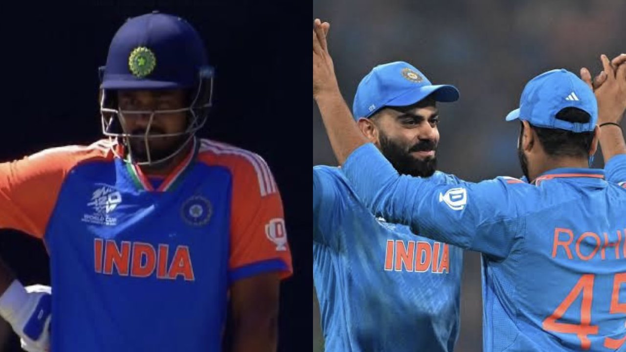 Sanju Samson, Virat Kohli and Rohit Sharma