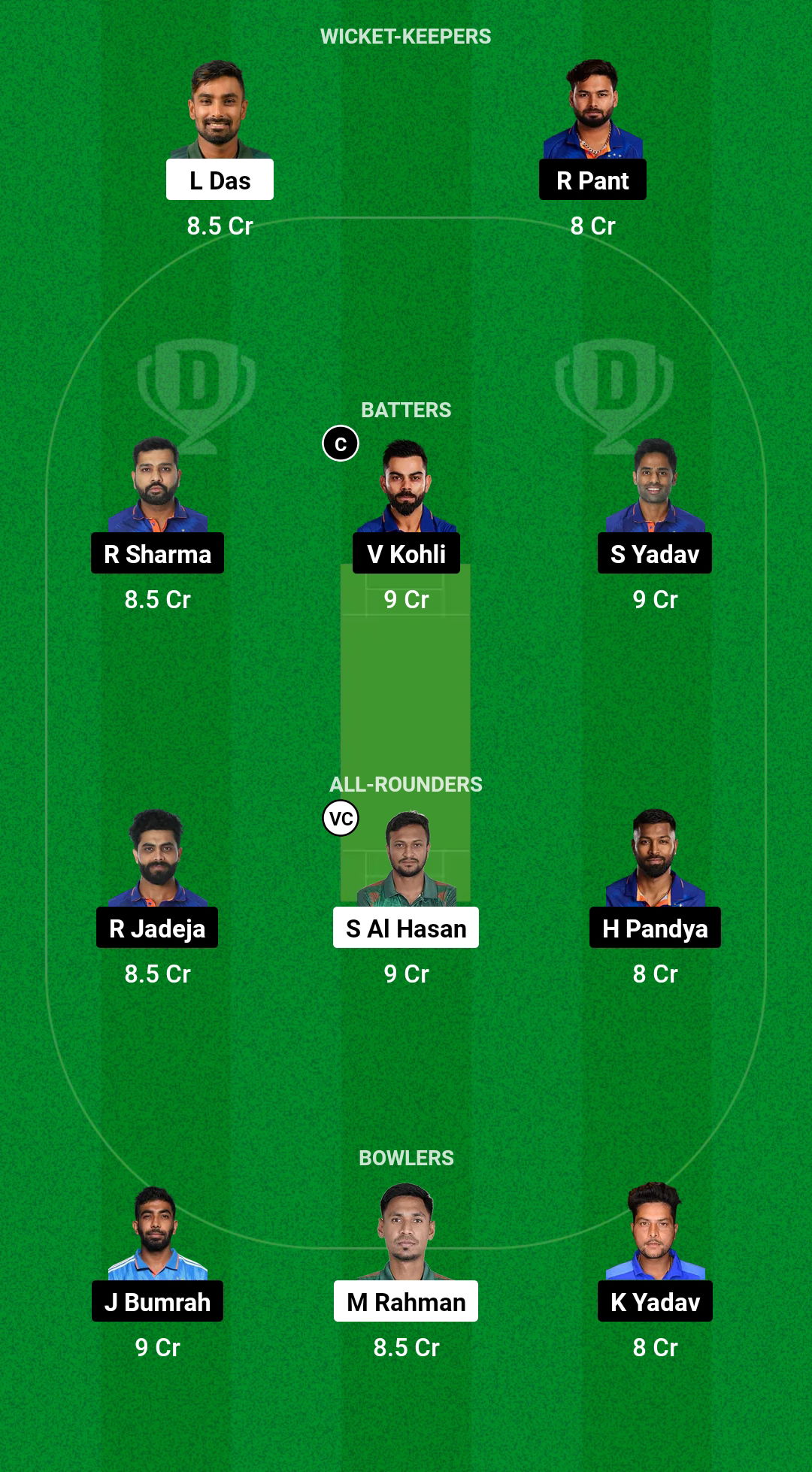 BAN vs IND Dream11 Prediction 