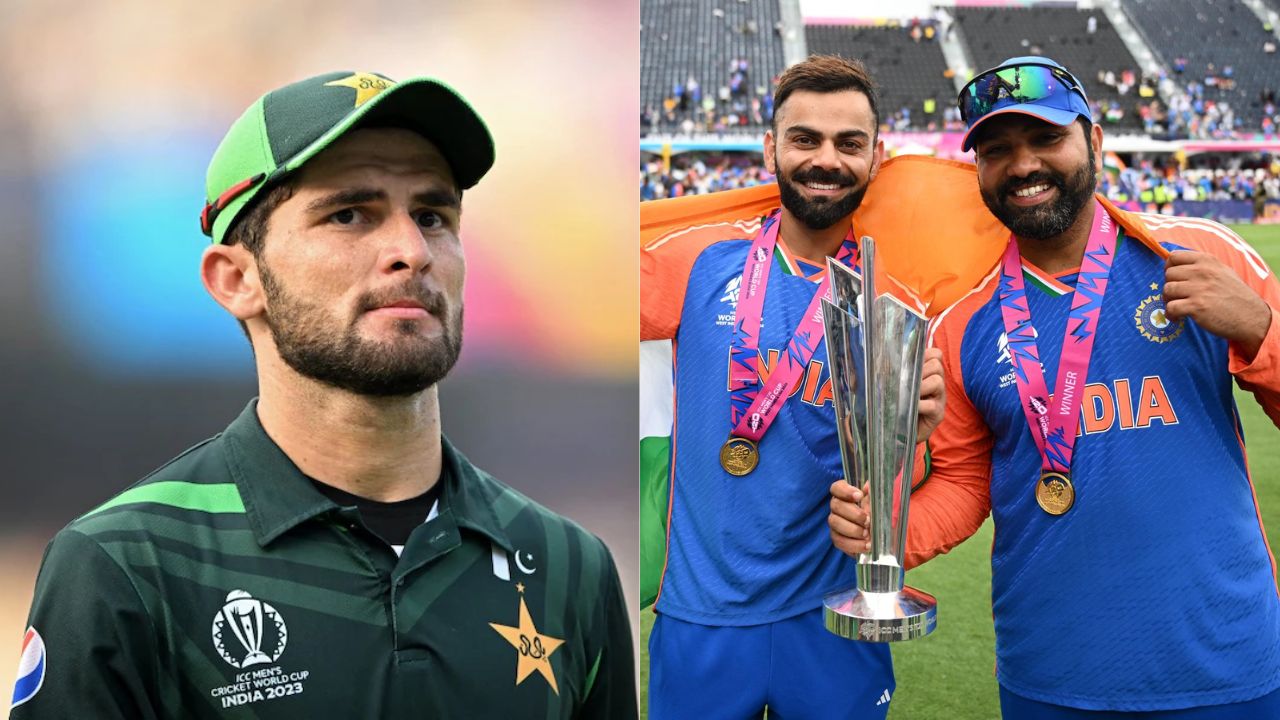 Shaheen Afridi Virat Kohli and Rohit Sharma