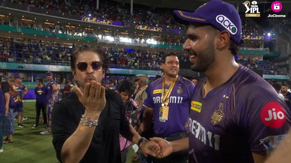 KKR vs SRH: Watch - Shah Rukh Khan emulates Harshit Rana's ...