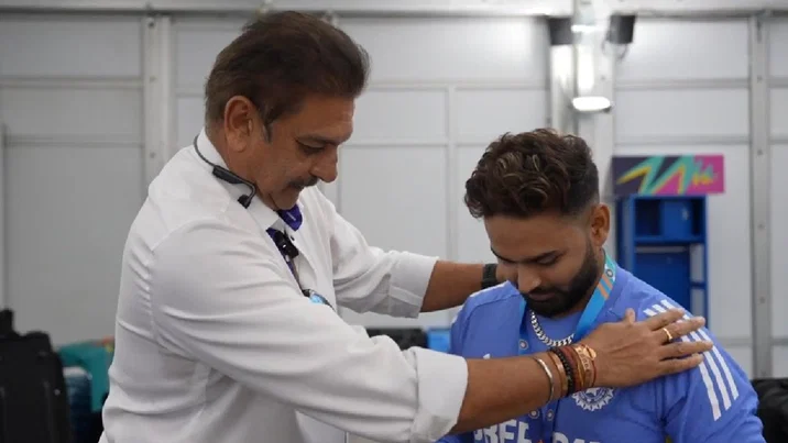 Ravi Shastri and Rishabh Pant