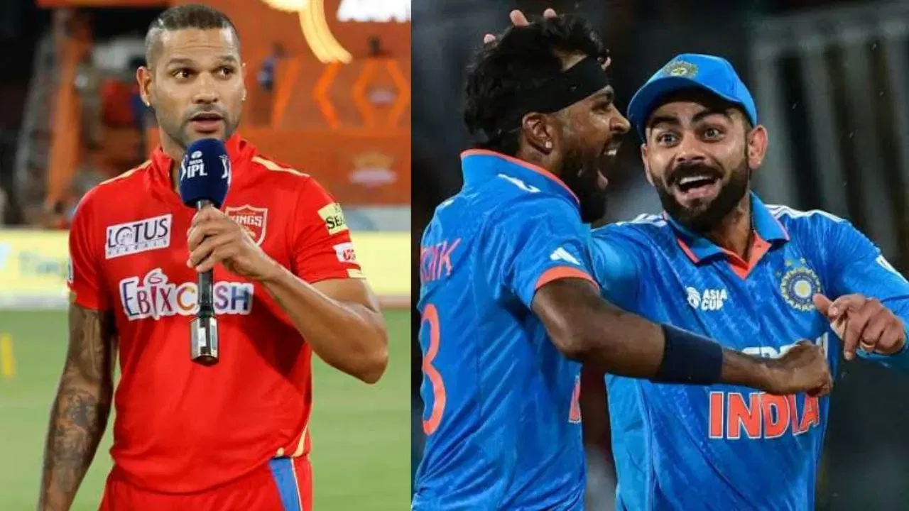 Shikhar Dhawan, Hardik Pandya, Virat Kohli