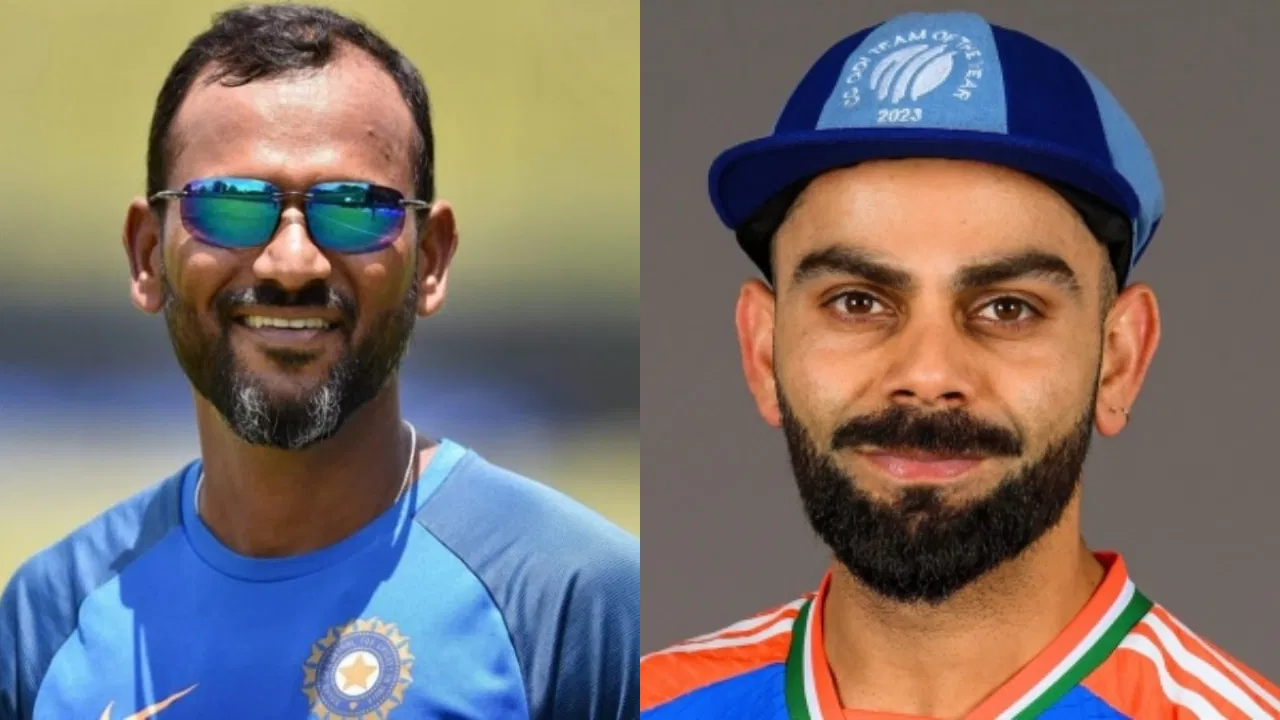 R Sridhar and Virat Kohli