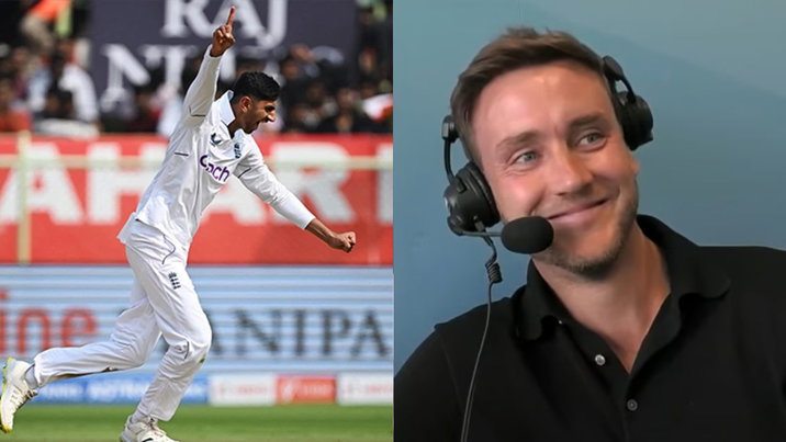 Stuart Broad and Shoaib Bashir