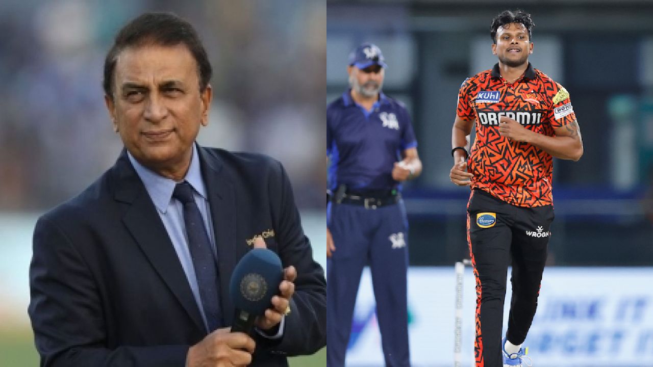 Sunil Gavaskar and T Natarajan