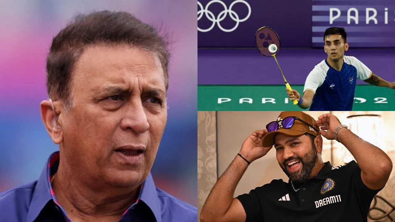 Sunil Gavaskar, Lakshya Sen and Rohit Sharma