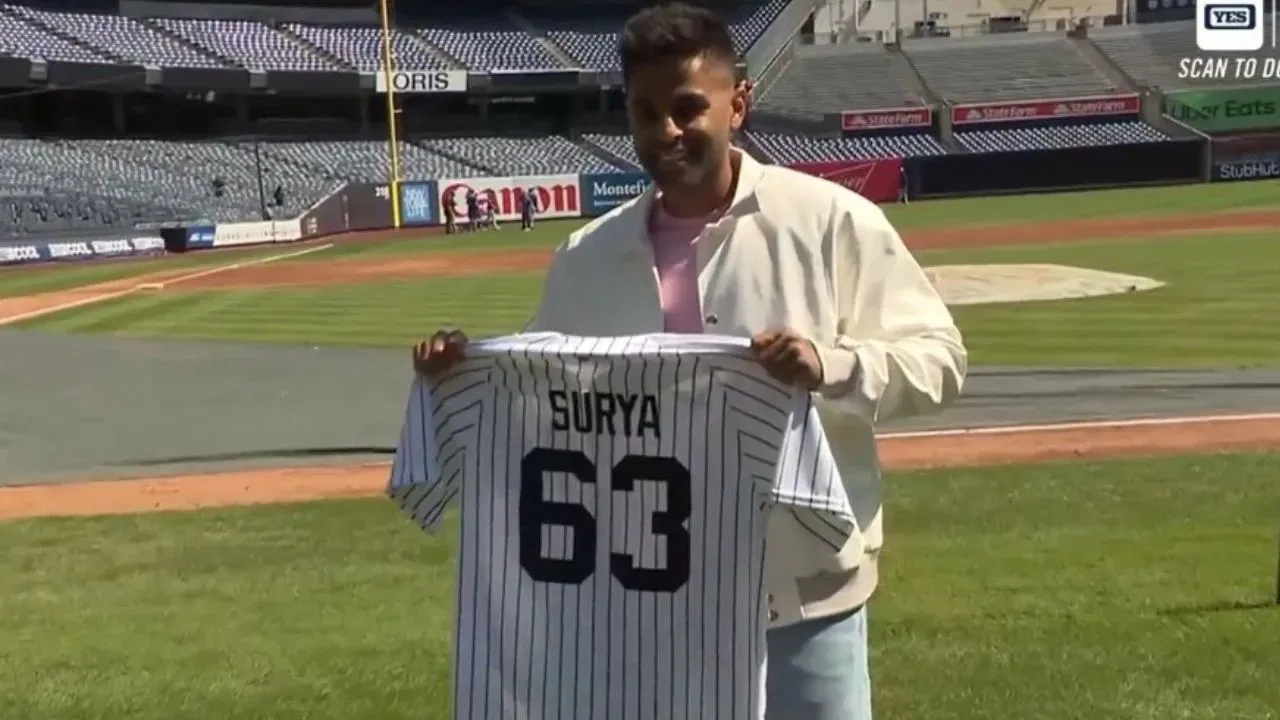 Suryakumar Yadav visits the home of the New York Yankees and receives a special jersey as a gift