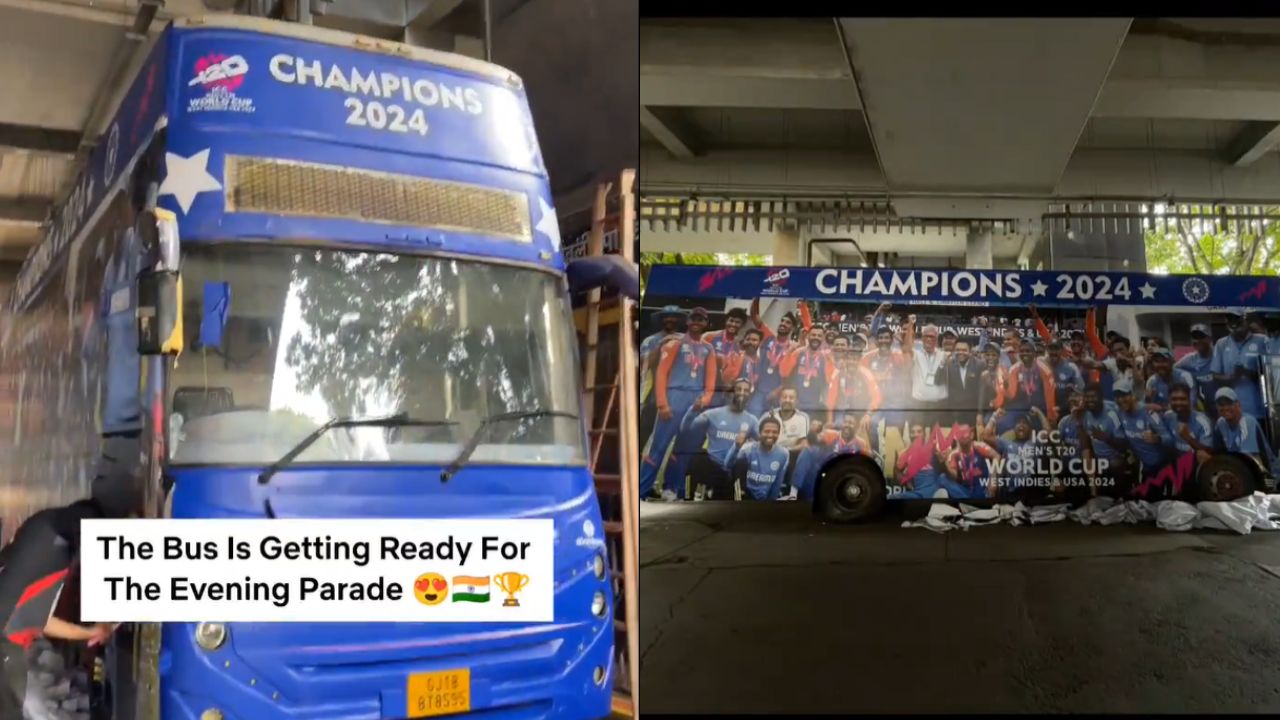 Watch: First glimpse of India's team bus for Open Bus Parade revealed ...