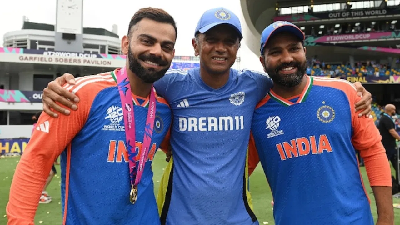 Virat Kohli, Rahul Dravid and Rohit Sharma