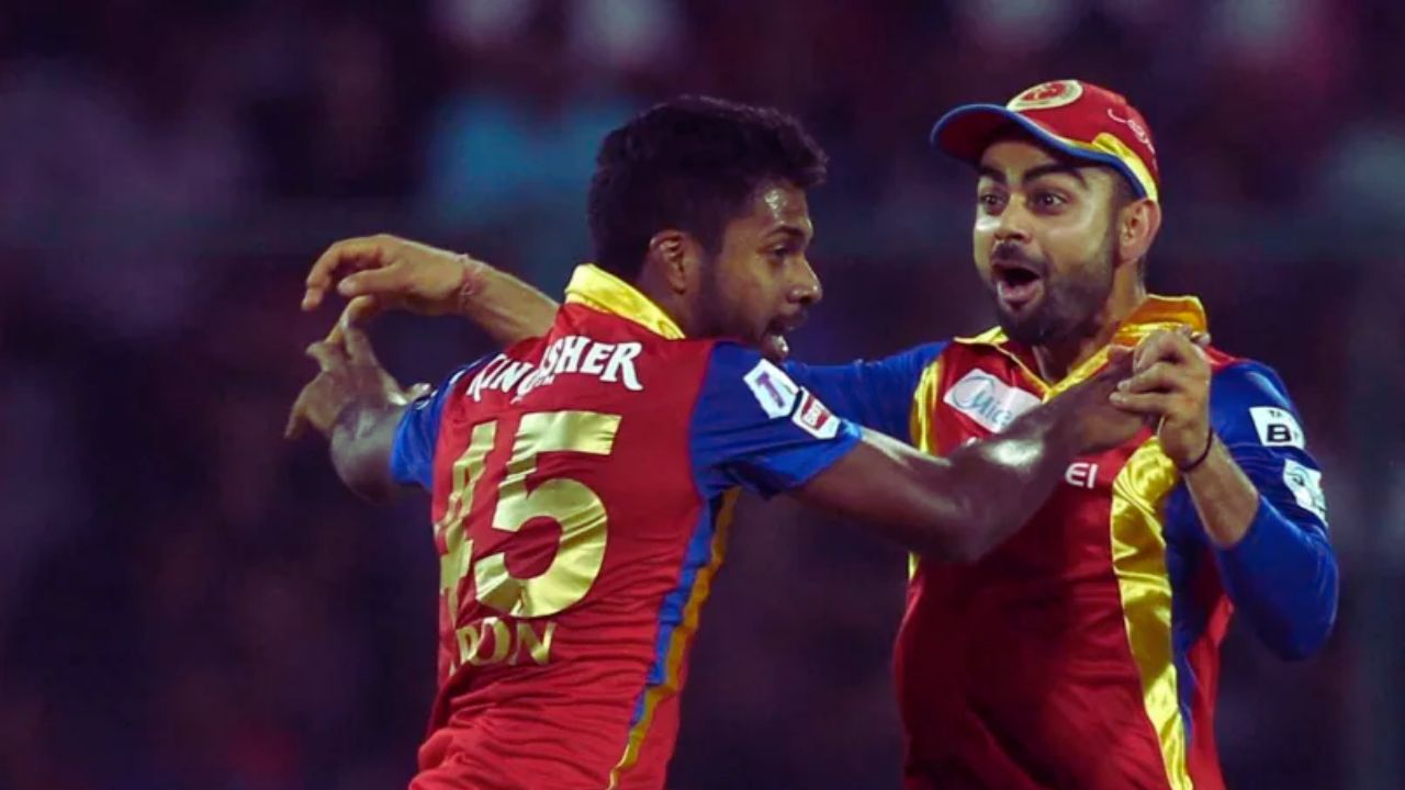 Varun Aaron and Virat Kohli