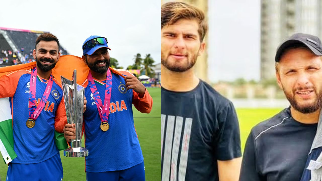 Virat Kohli Rohit Sharma Shahid Afridi Shaheen Afridi