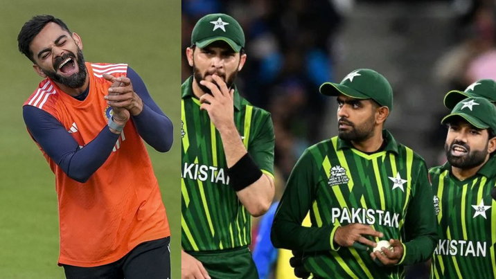 Virat Kohli laughing at Pakistan