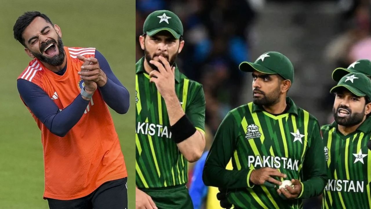 Virat Kohli laughing at Pakistan Cricket Team