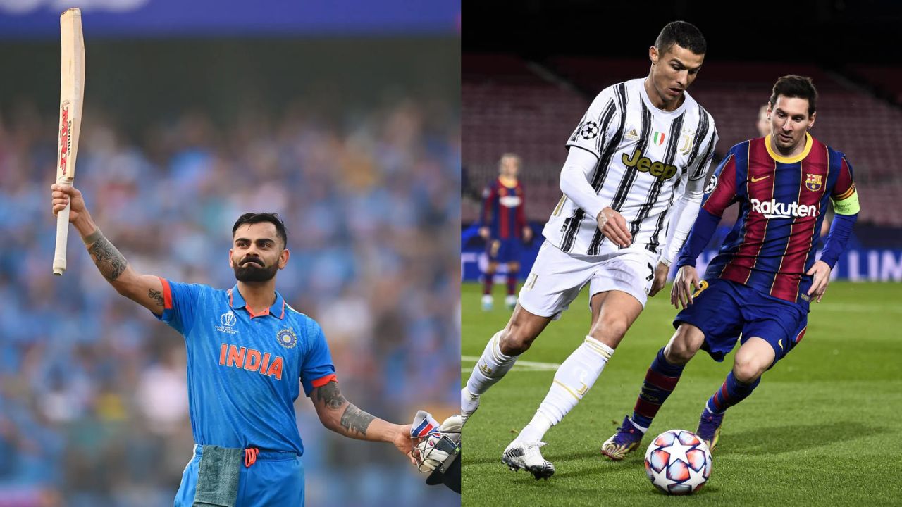 Virat Kohli, Cristiano Ronaldo and Lionel Messi