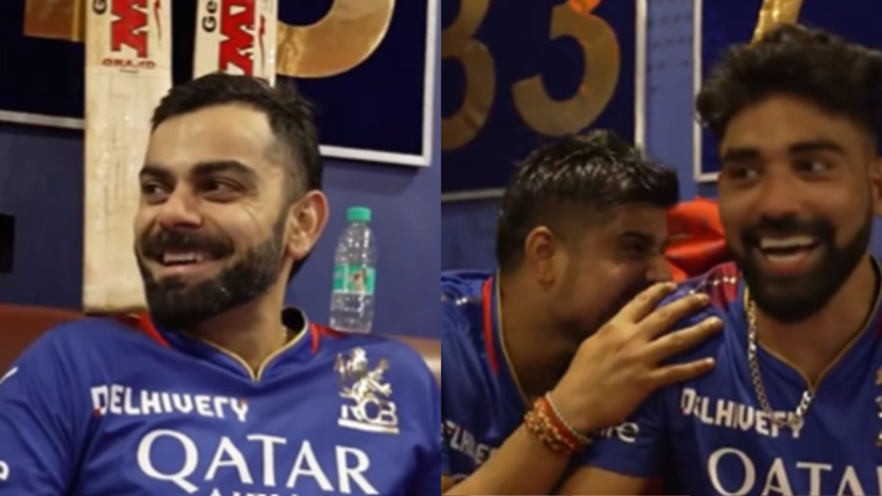Virat Kohli, Karn Sharma and Mohammed Siraj