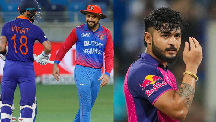 Virat Kohli, Rashid Khan and Riyan Parag