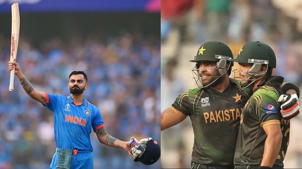 Virat Kohli, Umar Akmal and Kamran Akmal