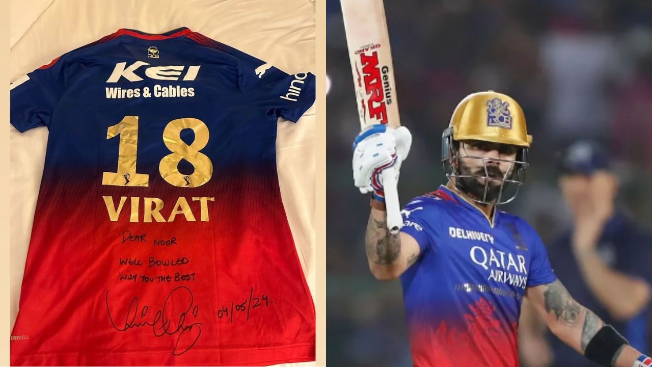 Virat Kohli gifts his signed jersey to Noor Ahmad