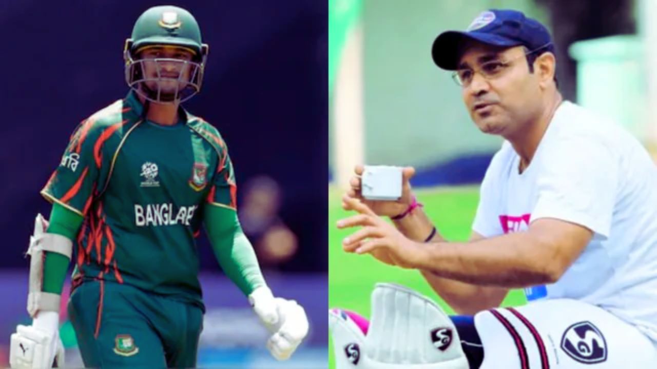 Virender Sehwag and Shakib Al Hasan