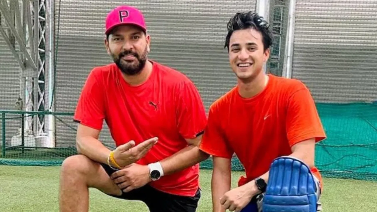 Yuvraj Singh and Abhishek Sharma