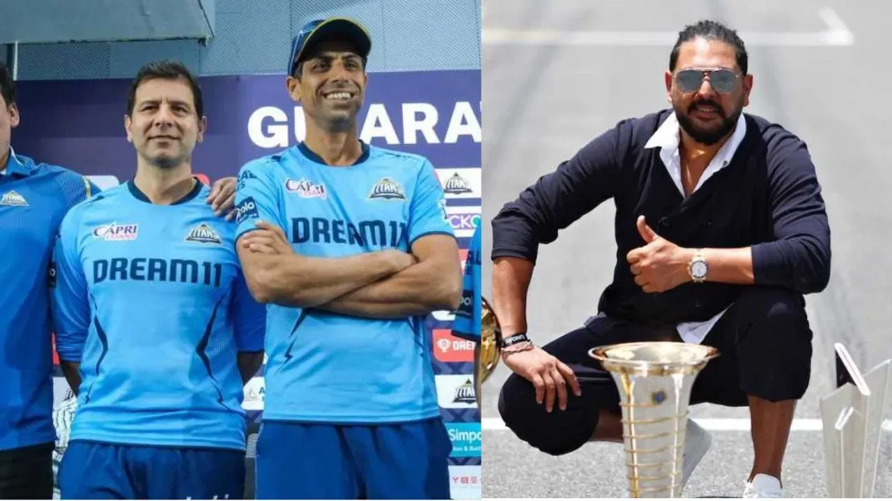 Yuvraj Singh, Ashish Nehra and Vikram Solank