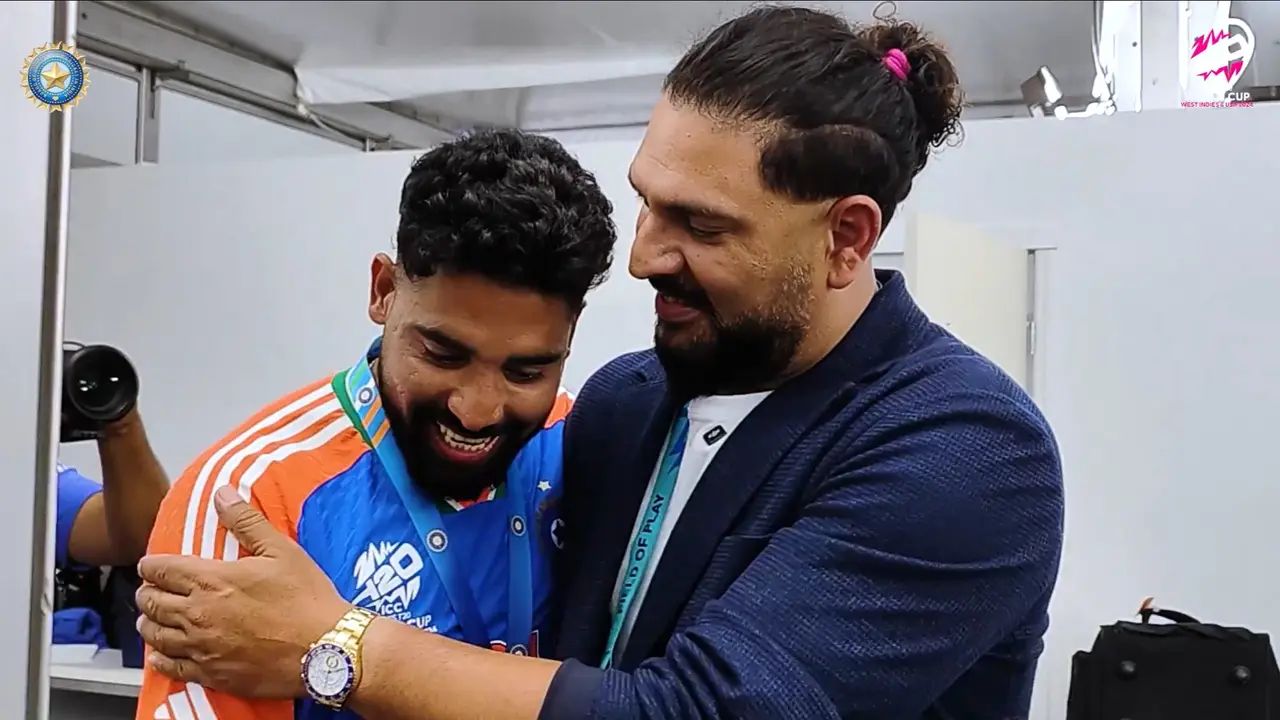 Yuvraj Singh and Mohammed Siraj