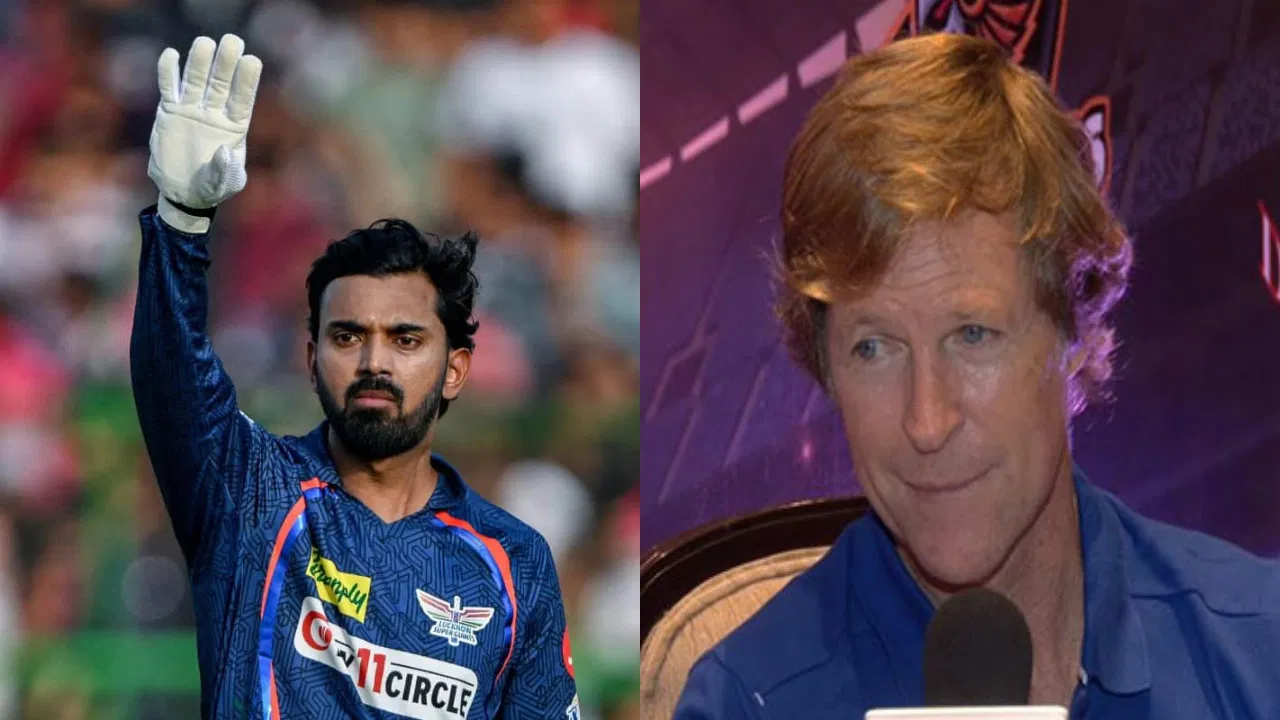 KL Rahul and Jonty Rhodes of LSG