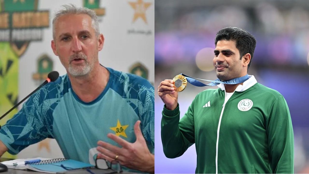 Arshad Nadeem and Jason Gillespie