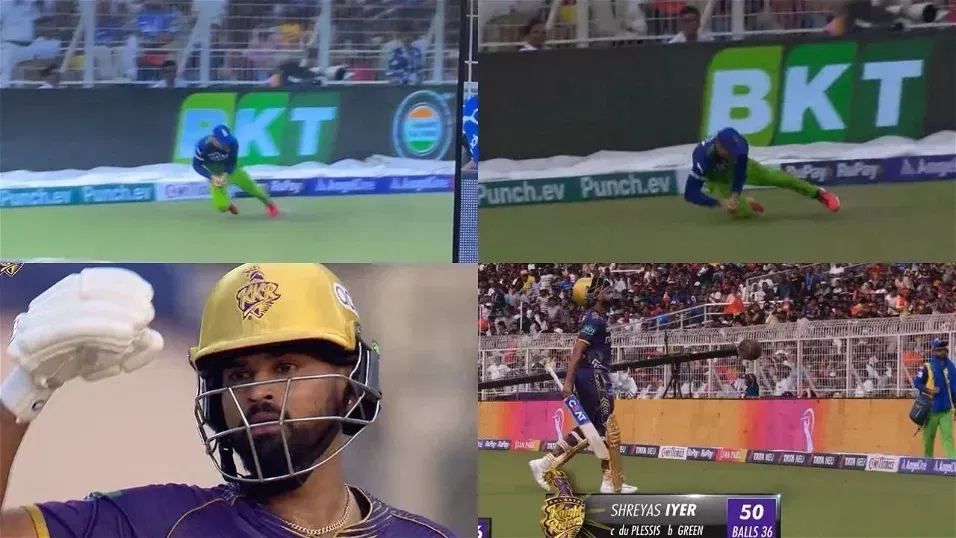 Faf du Plessis takes a stunner