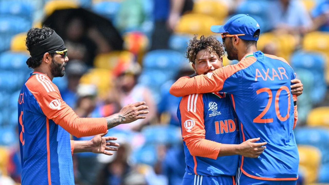 Kuldeep Yadav, Ravindra Jadeja, and Axar Patel