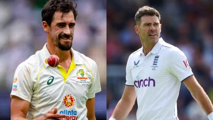 Mitchell Starc and James Anderson