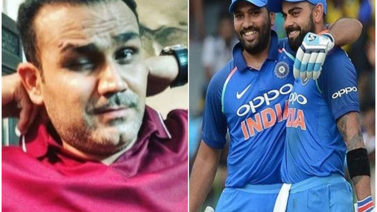 Virender Sehwag, Rohit Sharma and Virat Kohli