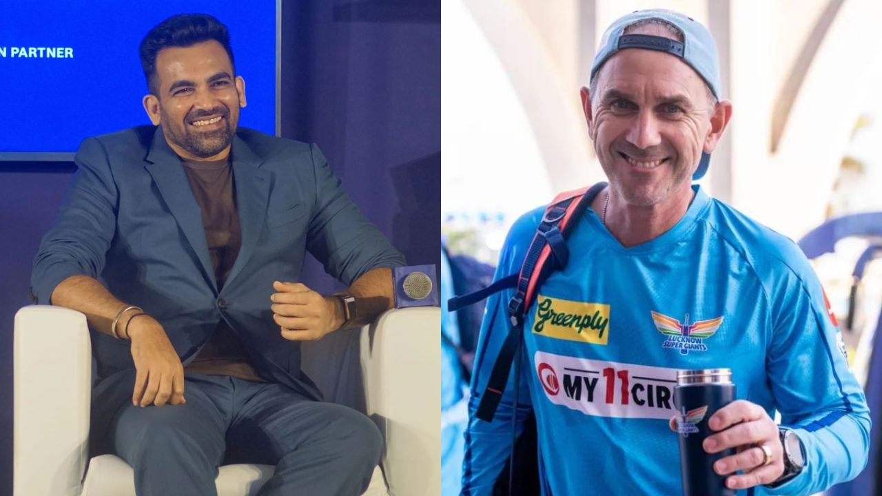 Zaheer Khan and Justin Langer