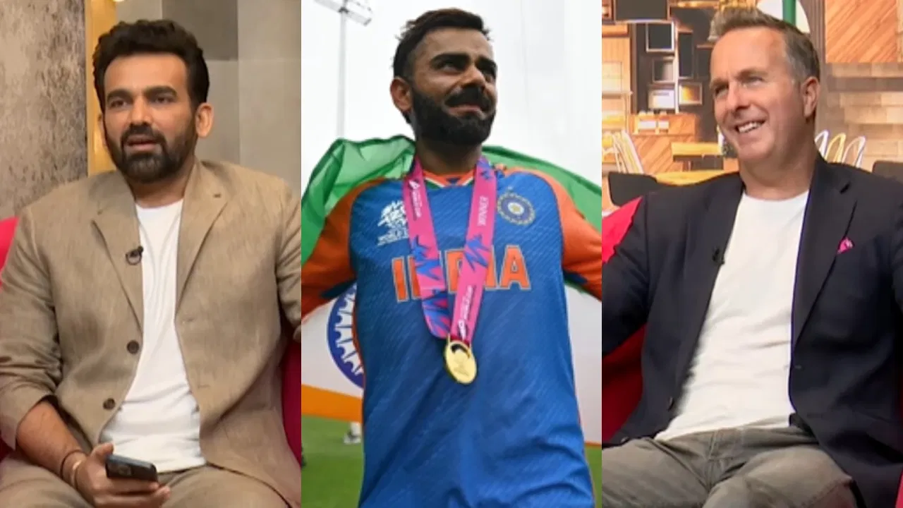 Zaheer Khan, Virat Kohli and Michael Vaughan